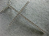 ESTATE LARGE .80CT DIAMOND 18KT WHITE GOLD 3D CLASSIC CROSS FLOATING PENDANT