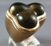 EXTRA LARGE 18.53CT DIAMOND & AAA SMOKEY TOPAZ 14KT ROSE GOLD 3D FUN LOVE RING