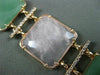 ESTATE WIDE & LONG 1.45CT DIAMOND & AVENTURINE 14KT ROSE GOLD 3D SQUARE BRACELET