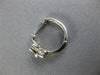 ESTATE .20CT DIAMOND 14KT WHITE GOLD 3D FLOWER BUTTERFLY HUGGIE EARRINGS #629