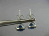 ESTATE 2.80CT DIAMOND & AAA SAPPHIRE 14KT WHITE GOLD 3D ROUND HALO STUD EARRINGS