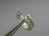 ESTATE .50CT DIAMOND 14KT WHITE GOLD 3D CLASSIC ROUND 3D ETOILE HUGGIE EARRINGS