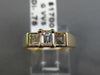 ANTIQUE .76CT ASSCHER CUT DIAMOND 14KT YELLOW GOLD PAST PRESENT FUTURE RING #112