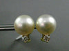 ESTATE LARGE .40CT DIAMOND 18KT GOLD 3D SOUTH SEA PEARL CLASSIC CLIP ON EARRINGS