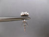 ESTATE .59CT DIAMOND 14KT WHITE GOLD 3D CLASSIC FLOWER STUD EARRINGS