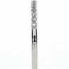ESTATE .19CT DIAMOND 18KT WHITE GOLD 3D SEMI ETERNITY WEDDING ANNIVERSARY RING