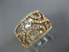 ESTATE WIDE .97CT DIAMOND 18KT ROSE GOLD 3D CLASSIC OPEN FILIGREE FUN RING