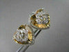 ESTATE 15.37CTW DIAMOND & YELLOW TOPAZ 14K WHITE GOLD FLOWER CLIP EARRINGS !!!