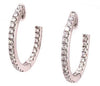 .83CT DIAMOND 18KT WHITE GOLD 3D CLASSIC INSIDE OUT OVAL HOOP HANGING EARRINGS