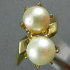 ESTATE AAA SOUTH SEA PEARL 14KT YELLOW GOLD TWO STONE CRISS CROSS RING #21394