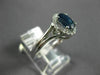 ESTATE 1.15CT DIAMOND & AAA SAPPHIRE 14K WHITE GOLD CLASSIC OVAL ENGAGEMENT RING