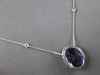 LARGE 7.99CT DIAMOND & AAA AMETHSYT 14KT WHITE GOLD OVAL & ROUND LOVE NECKLACE