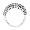 LARGE 3.45CT DIAMOND 18KT YELLOW GOLD 3D ROUND & BAGUETTE 3 ROW ANNIVERSARY RING