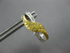 .46CT WIHTE & FANCY YELLOW DIAMOND 18K WHITE GOLD CRISS CROSS X HANGING EARRINGS