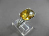 ANTIQUE 4.79CTW DIAMOND & EXTRA FACET CITRINE 14KT WHITE GOLD 3D BUTTERFLY RING