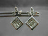 ANTIQUE .50CT DIAMOND 14K WHITE GOLD STAR CLUSTER FRIENDSHIP STUD EARRINGS #5272