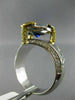 ESTATE LARGE 1.78CT DIAMOND & AAA SAPPHIRE 18K 2 TONE GOLD HEART ENGAGEMENT RING