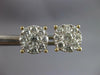 ESTATE LARGE 2.01CT DIAMOND 14KT YELLOW GOLD ROUND CLUSTER FLOWER STUD EARRINGS