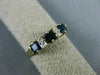 ESTATE .48CT DIAMOND & AAA SAPPHIRE 14KT YELLOW GOLD 3D THREE STONE RING #22136