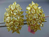 ESTATE EXTRA LARGE 9.32CT FANCY YELLOW DIAMOND 18KT YELLOW GOLD CLIP ON EARRINGS
