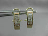 ESTATE .90CT PRINCESS CUT DIAMOND 14K YELLOW GOLD HANGING CLIP ON EARRINGS 22501