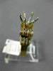 ESTATE WIDE .49CT DIAMOND 14KT YELLOW GOLD 3D SEMI MOUNT ENGAGEMENT RING #4117