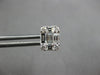 .97CT DIAMOND 18KT WHITE GOLD 3D ROUND & BAGUETTE INVISIBLE SQUARE STUD EARRINGS