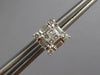 .55CT DIAMOND 14KT WHITE GOLD PRINCESS ROUND & BAGUETTE SCREWBACK STUD EARRINGS