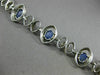 ANTIQUE LARGE 15.0CT DIAMOND & AAA CABOCHON SAPPHIRE PLATINUM 3D TENNIS BRACELET