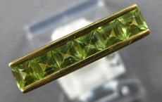 1.07CT DIAMOND & AAA GREEN AMETHYST 18K YELLOW GOLD SQUARE FILIGREE CHANNEL RING