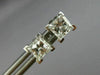 1.03CT DIAMOND 14K WHITE GOLD 3D CLASSIC PRINCESS SOLITAIRE STUD EARRINGS #25789
