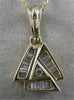 ESTATE .70CTW DIAMOND 14KT YELLOW GOLD TRIANGLE PENDANT F/G VS + CHAIN #18981