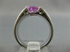 ESTATE 2.57CT DIAMOND & AAA PINK SAPPHIRE 18K WHITE GOLD SIDEWAY ENGAGEMENT RING