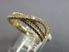 ESTATE 1.33CT DIAMOND 14KT YELLOW GOLD 3D 3 ROW CRISS CROSS INFINITY LOVE RING
