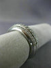 ESTATE WIDE .75CT DIAMOND 14K WHITE GOLD 3D 3 ROW SEMI ETERNITY ANNIVERSARY RING