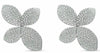 ESTATE LARGE 2.90CT DIAMOND 18KT WHITE GOLD 3D FLOWER LEAF CLASSIC FUN EARRINGS