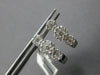 .75CT DIAMOND 14K WHITE GOLD 3D PAST PRESENT FUTURE FLOWER OVAL HANGING EARRINGS