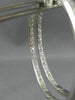 ESTATE .80CT DIAMOND 14KT WHITE GOLD 3D CLASSIC HOOP INSIDE OUT EARRINGS #19467