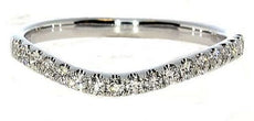 .26CT DIAMOND 18KT WHITE GOLD 3D CLASSIC ROUND V SHAPE WEDDING ANNIVERSARY RING