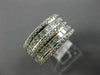 ESTATE LARGE 2.49CT DIAMOND 14K WHITE GOLD 3D MULTI ROW WEDDING ANNIVERSARY RING