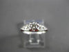 ANTIQUE OLD EURO MINE CUT DIAMOND 14KT WHITE GOLD FILIGREE PROMISE RING #11634