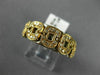 ESTATE WIDE .22CT DIAMOND 18KT WHITE & ROSE GOLD 3D SQUARE HALO ANNIVERSARY RING