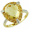 5.35CT DIAMOND & AAA CITRINE 14KT YELLOW GOLD 3D PEAR SHAPE HALO FUN RING