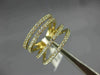 ESTATE .99CT DIAMOND 14KT YELLOW GOLD 4 ROW OPEN SEMI ETERNITY ANNIVERSARY RING