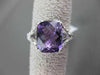 ESTATE 4.36CTW DIAMOND & AAA AMETHYST 14KT WHITE GOLD TENSION FILIGREE RING