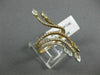 LARGE .69CT ROUND MARQUISE DIAMOND 18K ROSE GOLD MULTI ROW CRISS CROSS LEAF RING
