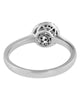 ESTATE .22CT WHITE & BLACK DIAMOND 18KT WHITE GOLD 3D FLOWER FUN RING