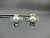 ANTIQUE DIAMOND & AAA SOUTH SEA PEARL 14KT WHITE GOLD CLIP ON EARRINGS #2666