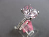 LARGE 4.69CT DIAMOND & AAA KUNZITE 18KT WHITE GOLD CUSHION ROUND ENGAGEMENT RING