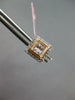 .66CT WHITE & PINK DIAMOND 18KT ROSE GOLD 3D PRINCESS & ROUND HALO STUD EARRINGS